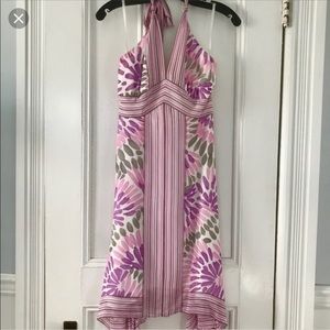 BCBG MAX purple silk halter dress 2